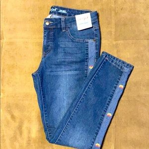 NWT Cat & Jack super skinny jeans with hears 14